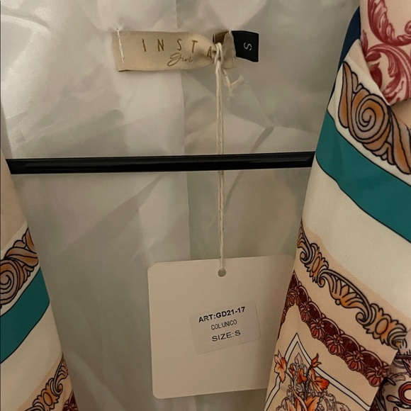 Elegant Multicolor Patterned Blazer - Picture 2 of 10